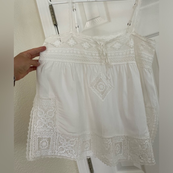 Spell Designs Gypsy Collective Peaches White Lace Cami Tank Top - Picture 3 of 10